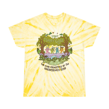 Visit Planet Gayle - Tie-Dye Tee Yellow Cyclone