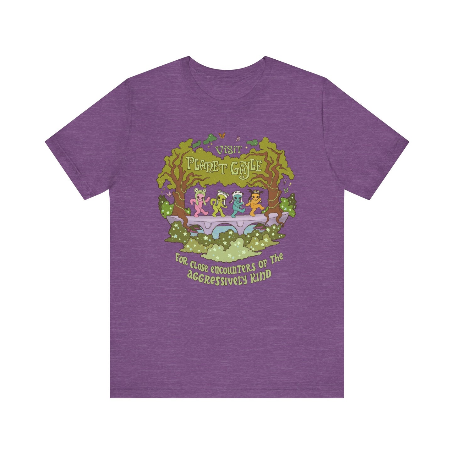 Visit Planet Gayle - Unisex Jersey Short Sleeve Tee - Purple