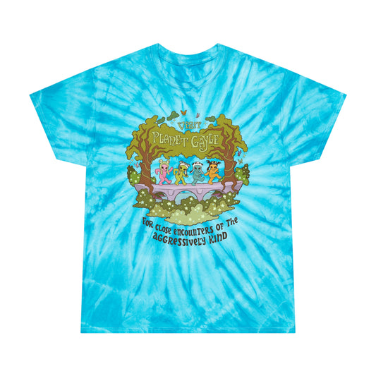 Visit Planet Gayle - Tie-Dye Tee Turquoise Cyclone