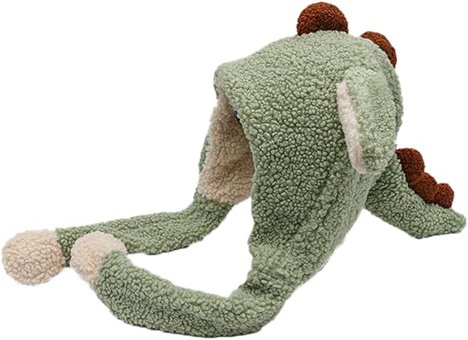 Green and Brown Terry Dino Hat with Wiggle Ears *Amazon Affiliate Link*